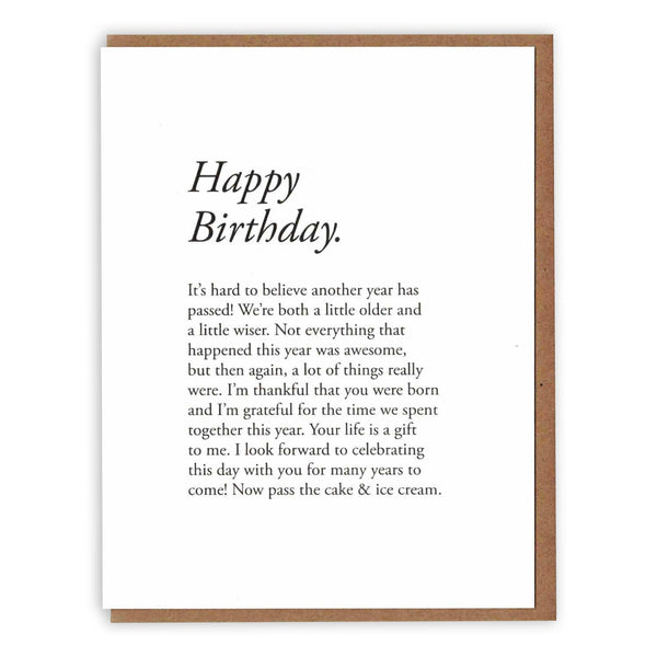 Happy Birthday Paragraph Card