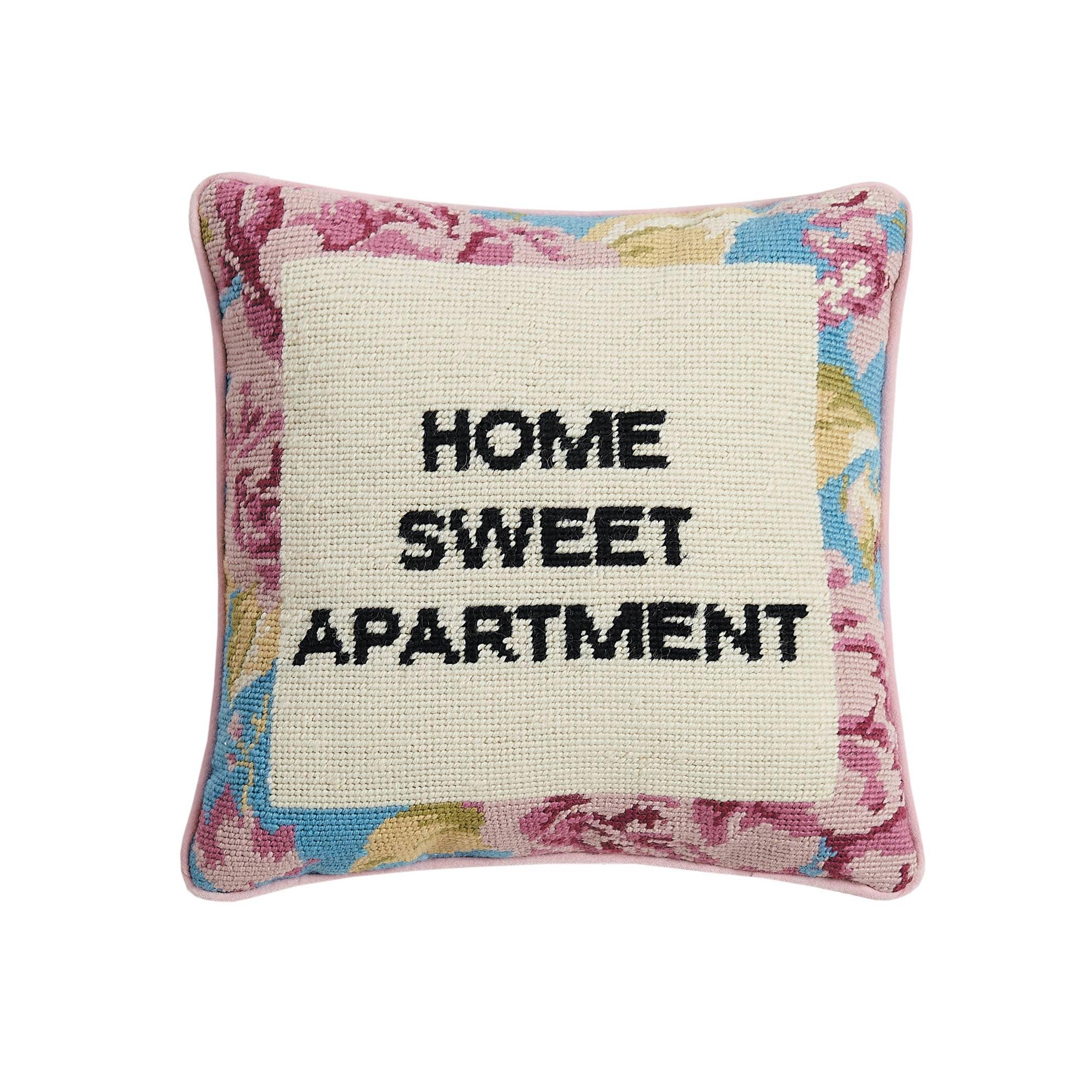 Home Sweet Apartment Needlepoint Pillow - DIGS