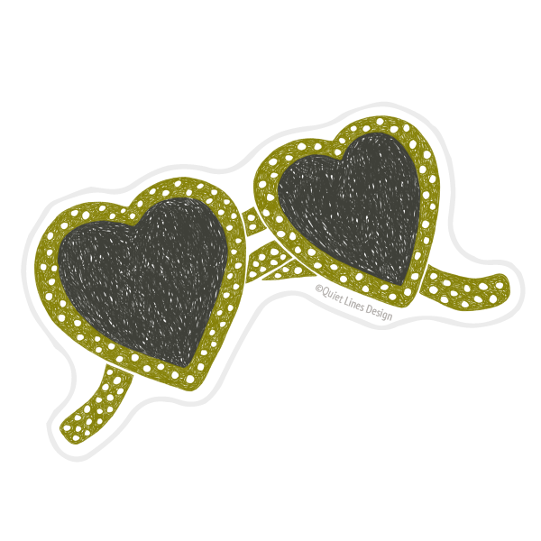 Heart Sunglasses Sticker - DIGS
