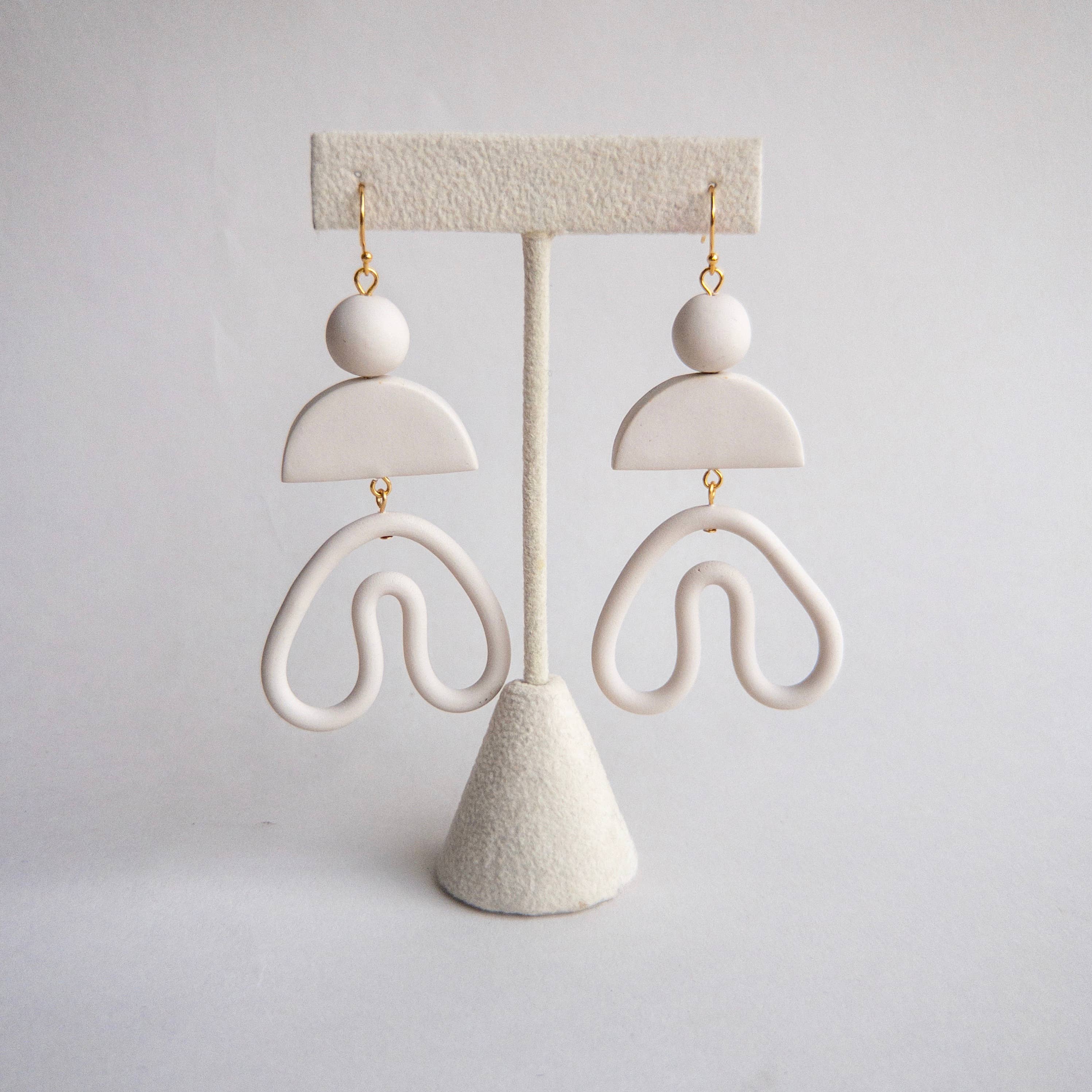 Eden Earrings: Cream