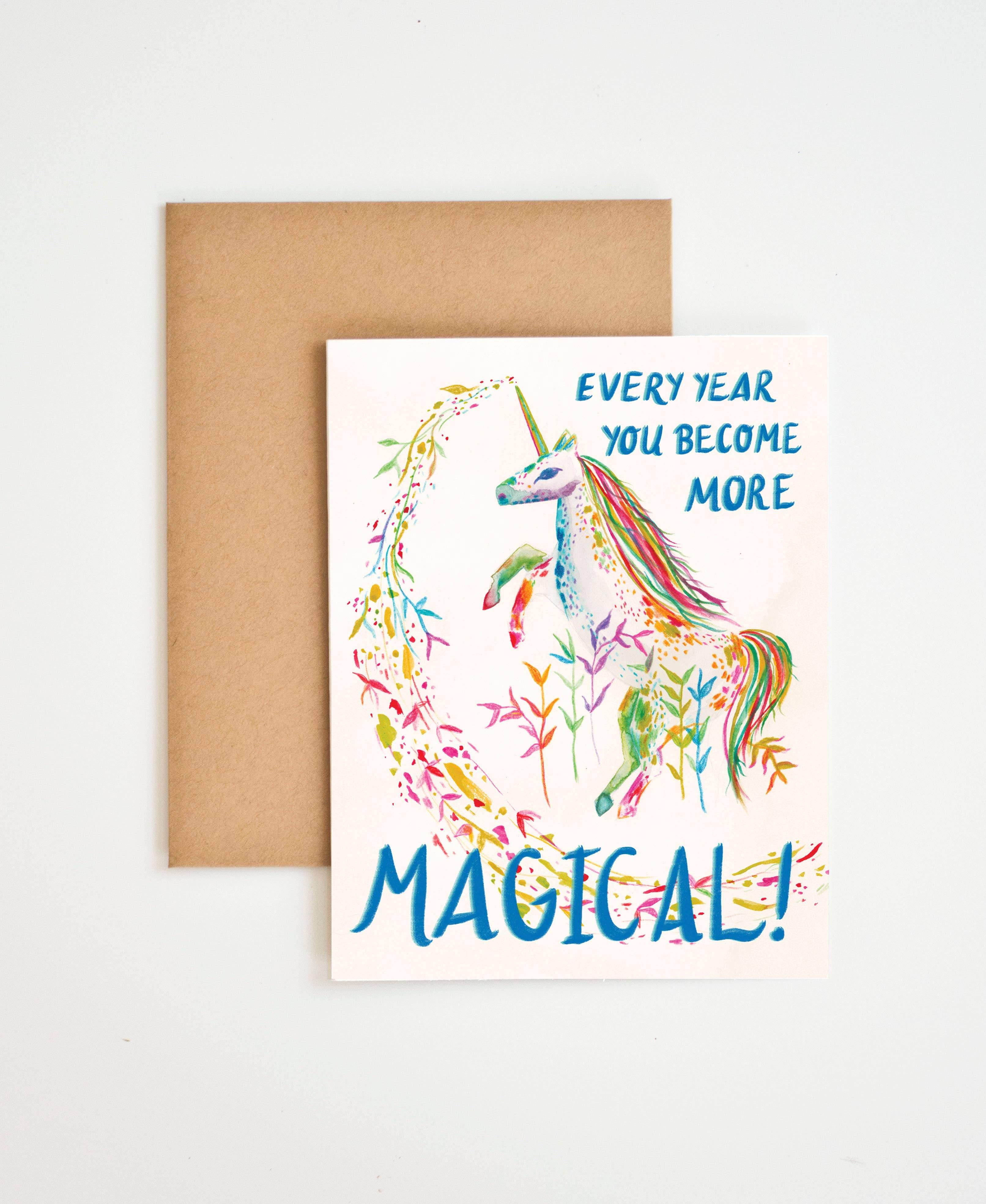 Birthday Unicorn Card - DIGS