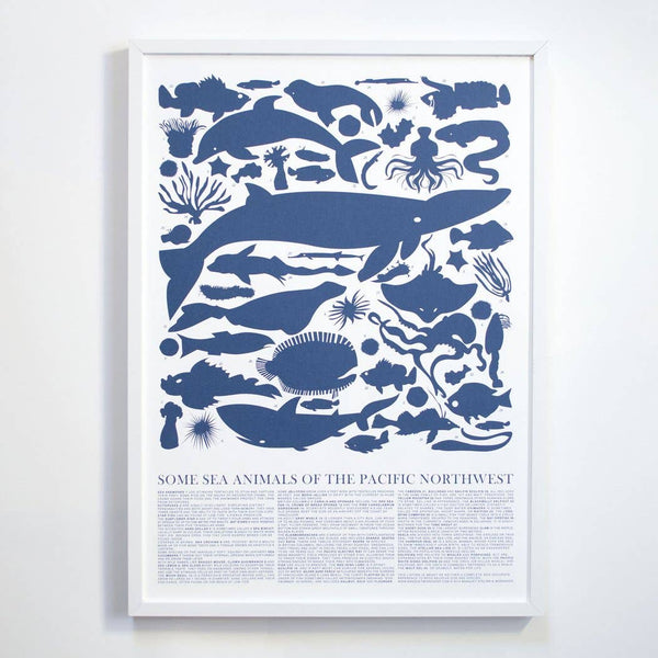 Sea Animals of The Pacific Northwest Poster