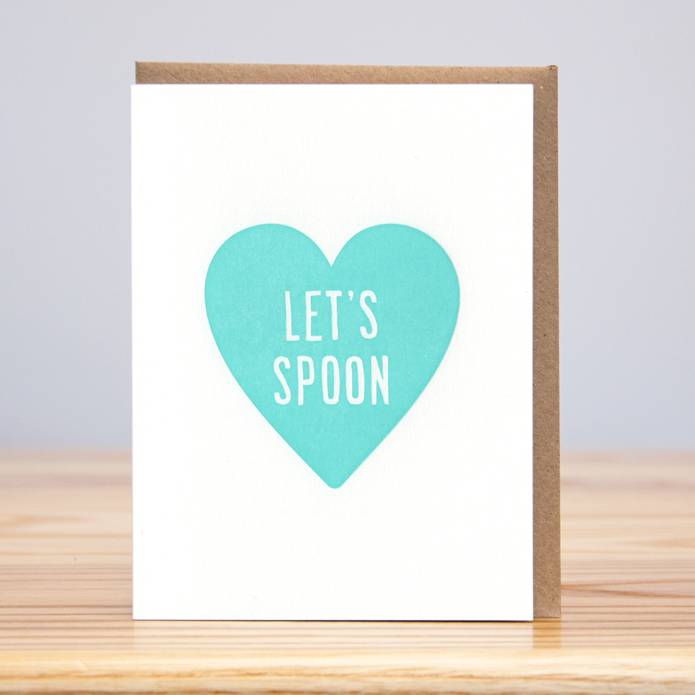 Let's Spoon Heart Card