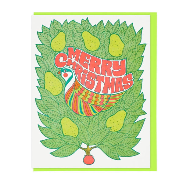 Merry Christmas Partridge In A Pear Tree Card