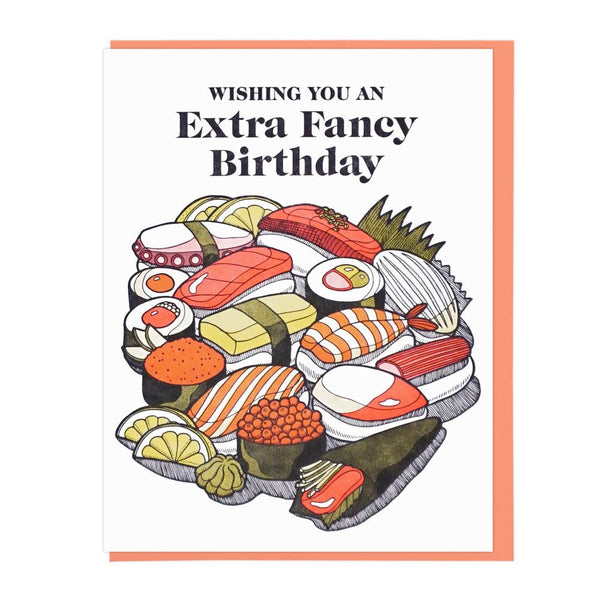 Extra Fancy Sushi Birthday Card