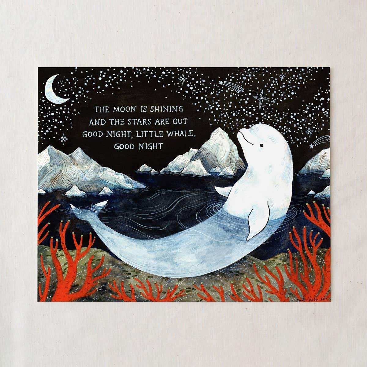 Baby Beluga Whale Art Print - DIGS