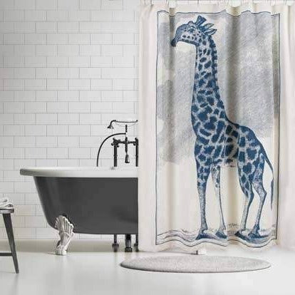 Giraffe Etching Shower Curtain