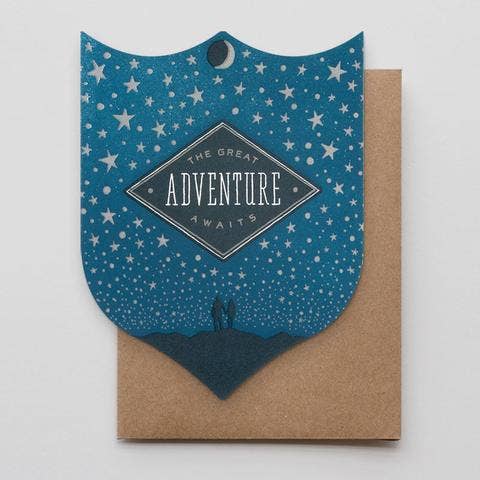 Great Adventure Badge Wedding Card