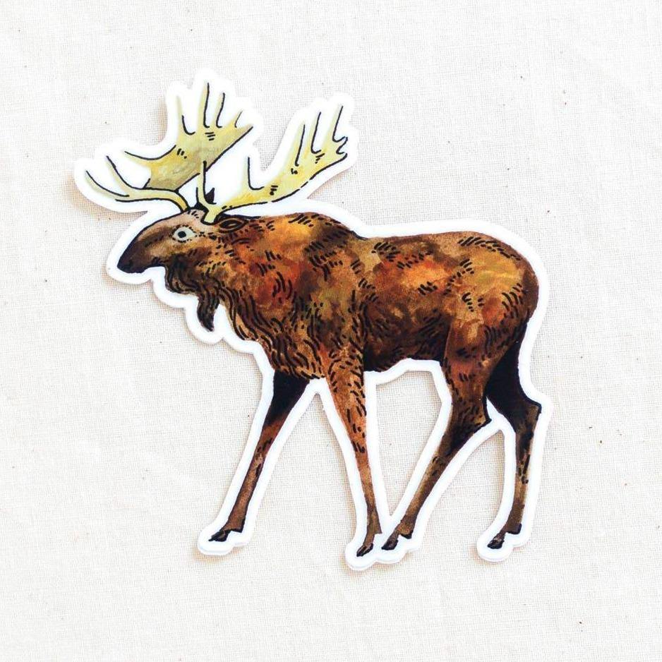 Moose Animal Vinyl Sticker - DIGS