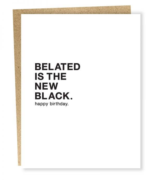 Black Belated Card