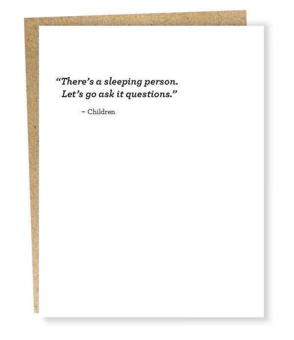Sleeping Person Card - DIGS