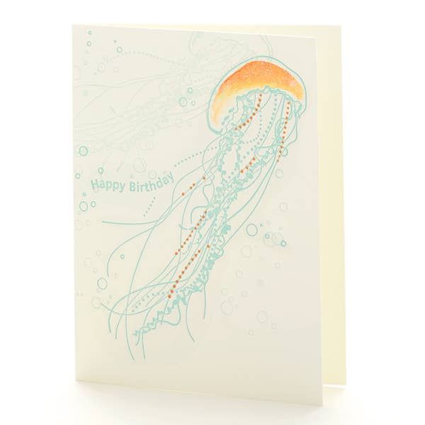 Jellyfish Happy Birthday Card