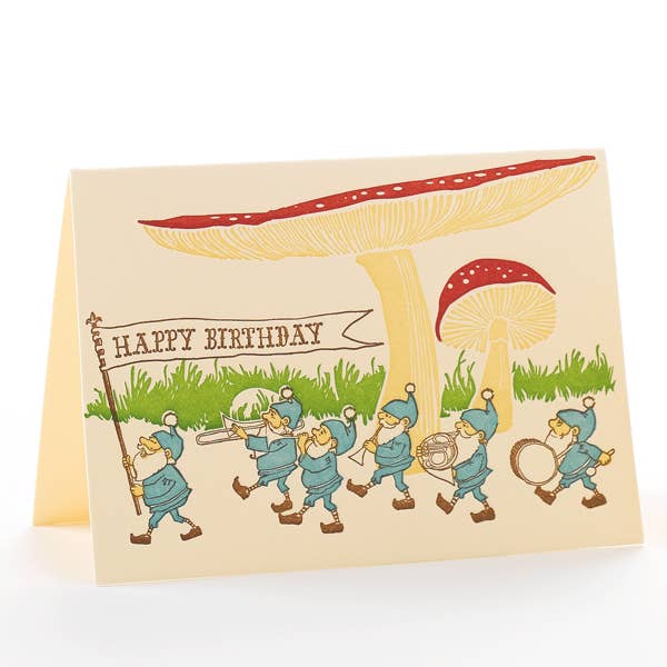 Gnomes Parade Birthday Card