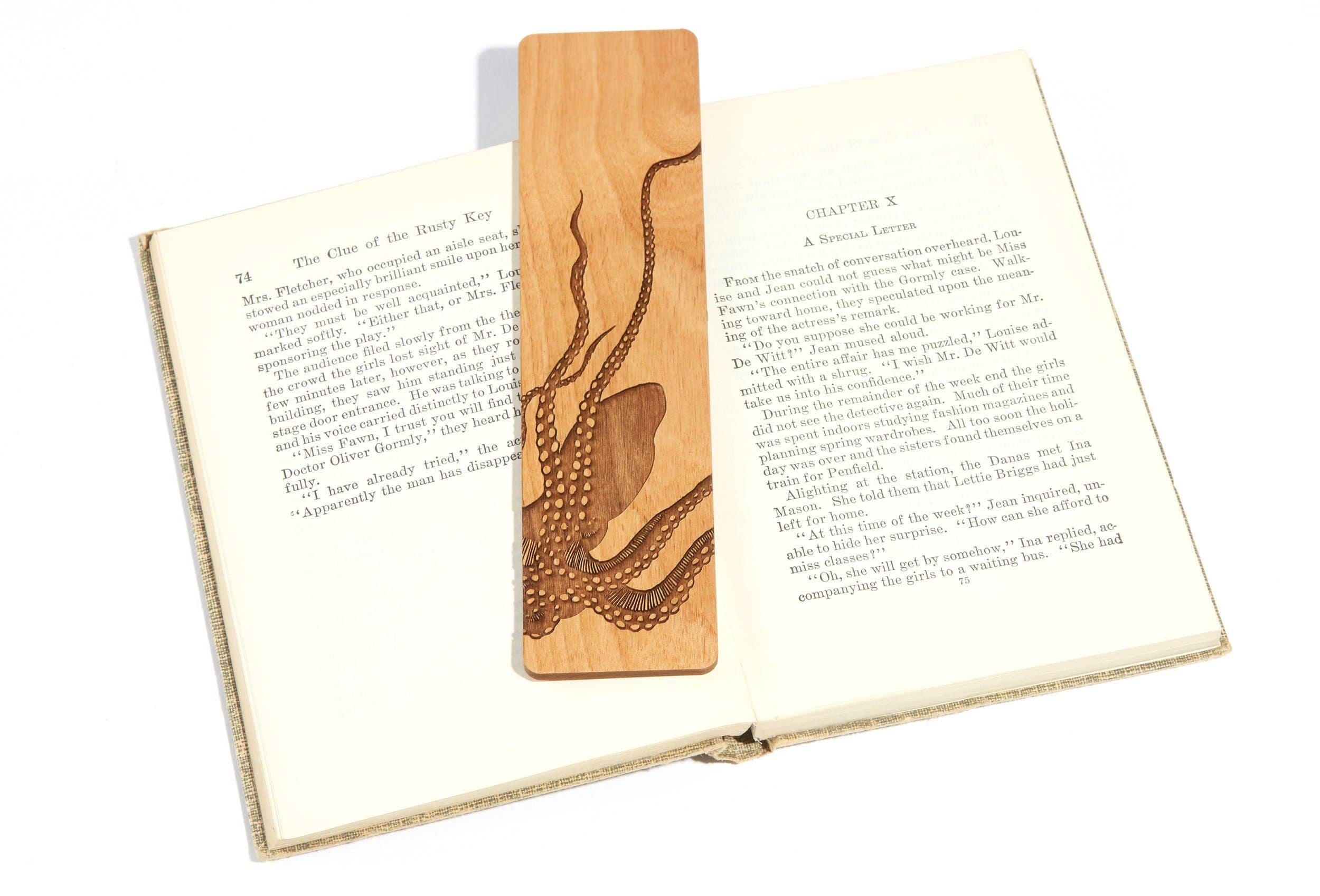 Octopus Wood Bookmark