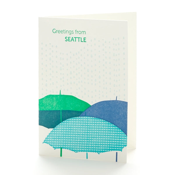 Greetings From Seattle Umbrella Card