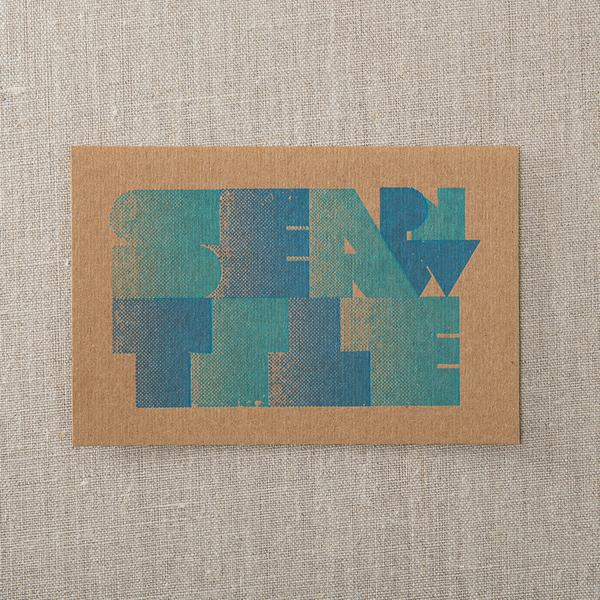 Halftone Seattle PNW Postcard