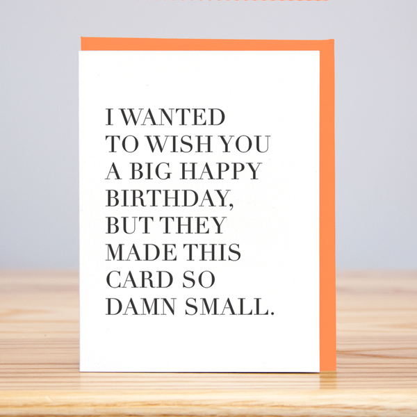 Big Happy Birthday, Small Card