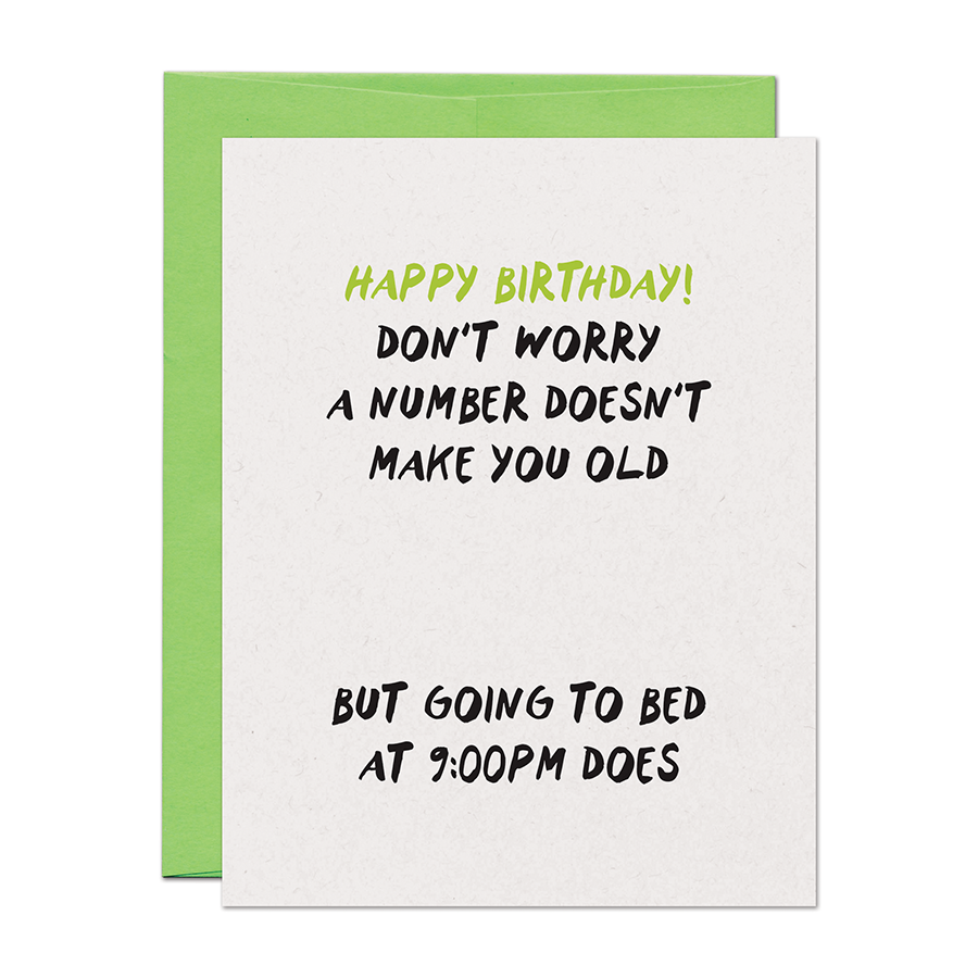 9pm Birthday Card