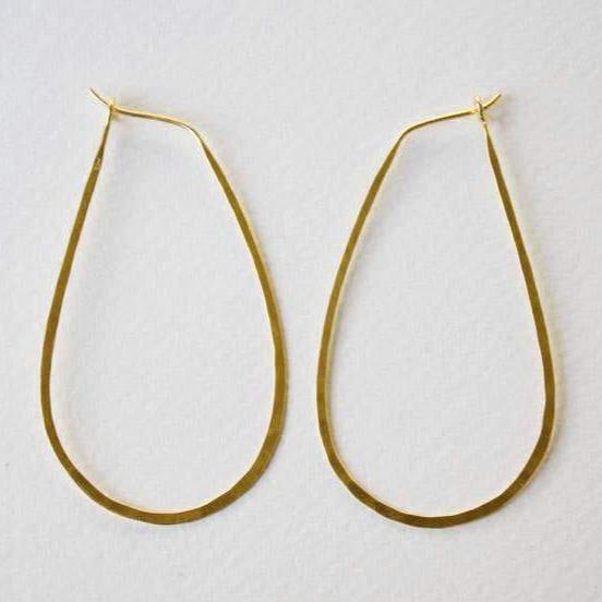 Hammered Oval Hoops - DIGS