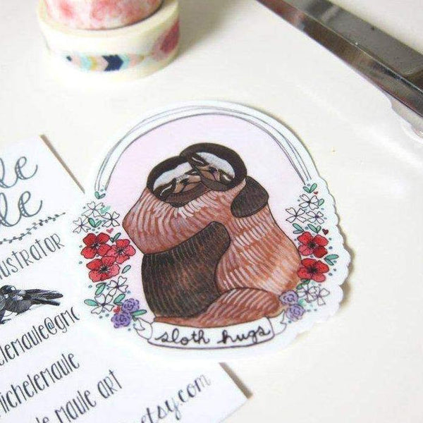 Sloth Hugs Sticker - DIGS