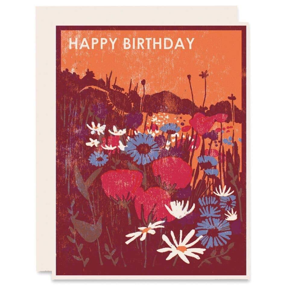 Wildflowers Happy Birthday Card - DIGS