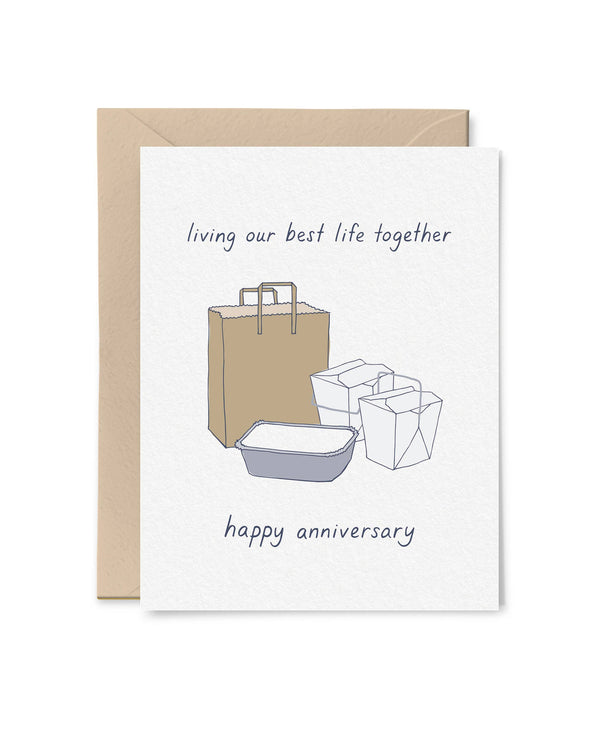 Living Our Best Life Together Anniversary Card