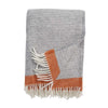 Hampus Wool Throw - Grey & Orange