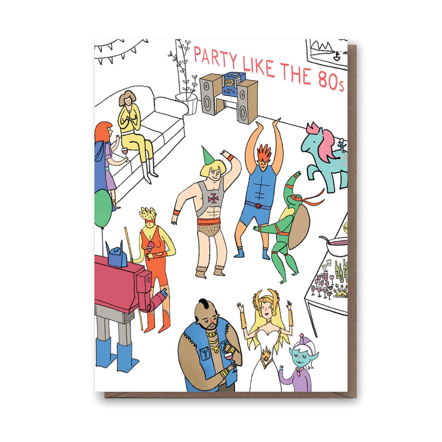 1980s Party Card