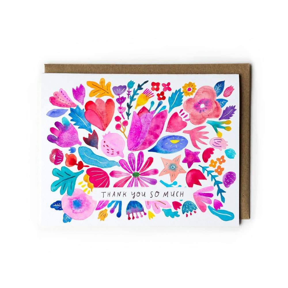 Pink & Red Flower  Card - DIGS