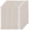 Maison White Stripe Linen Napkins, Set of 4