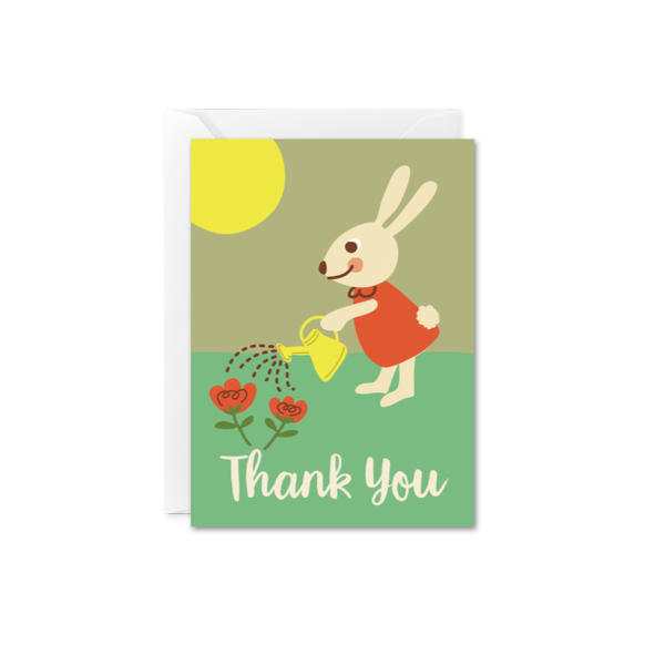 Thanks Bunny Garden Mini Card - DIGS