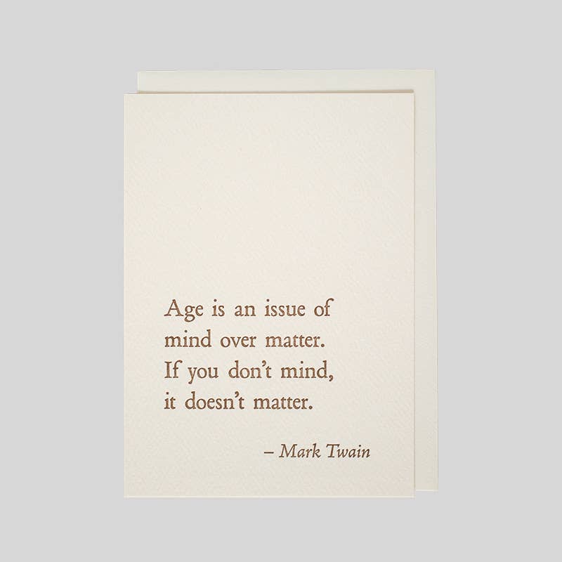 Mark Twain Age Card