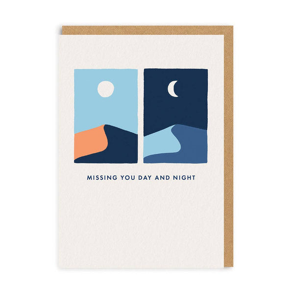 Miss You Day and Night Card