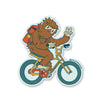 Biking Bigfoot Sticker