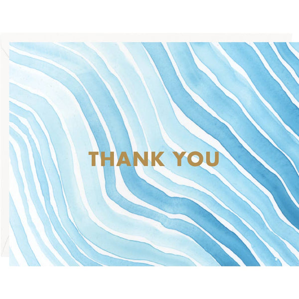 Watercolor Waves Thank You Card Boxed Set
