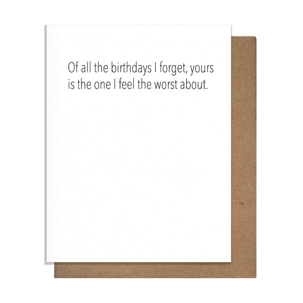 Forget Birthday Card