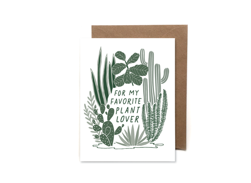 Favorite Plant Lover Card