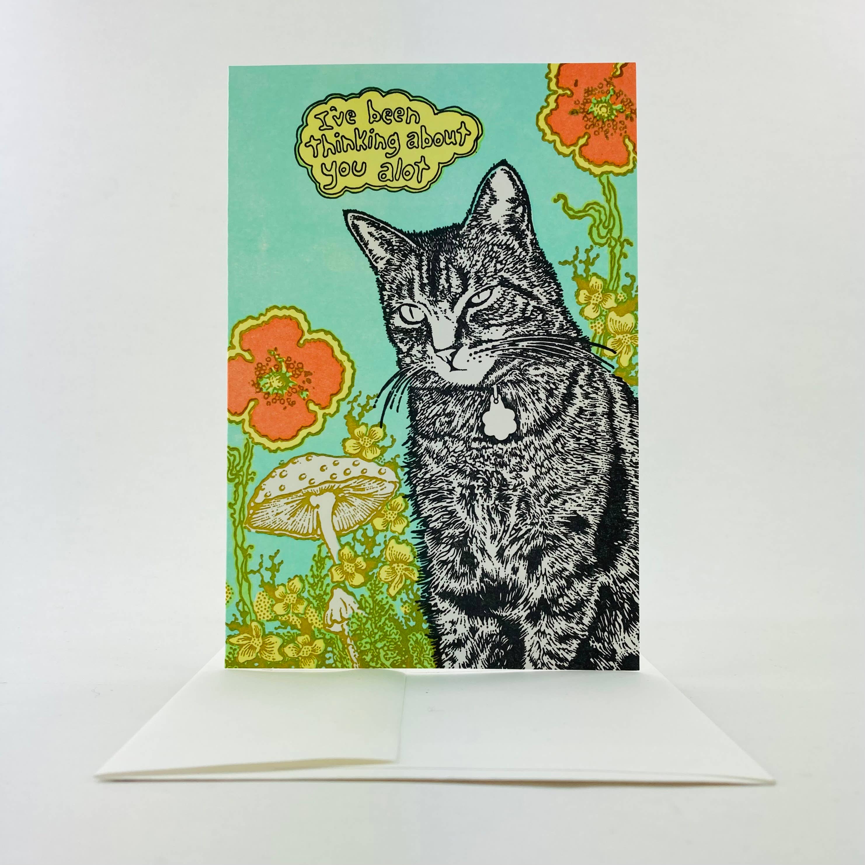 I've Been Thinking About You Cat Card