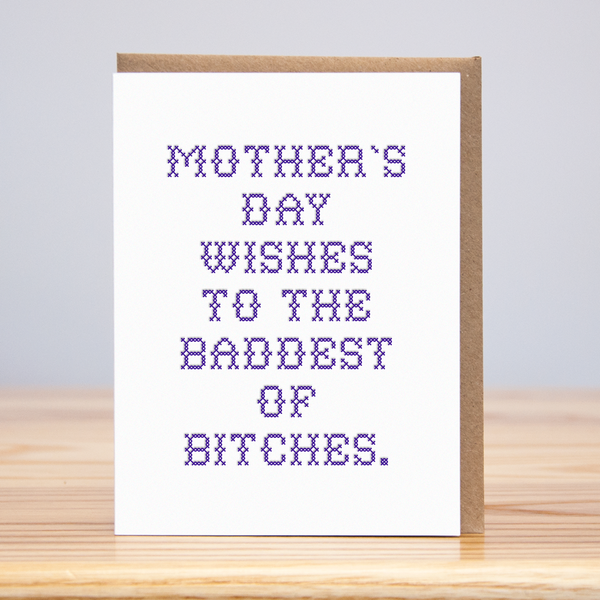 Cross Stitch Wishes Mother's Day Card