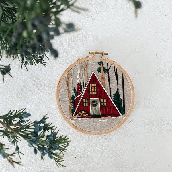 Cozy A-Frame Full Embroidery Kit