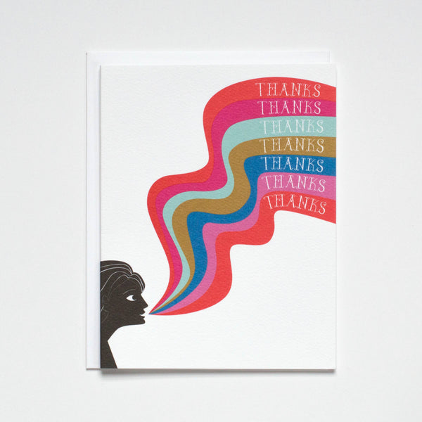 A Rainbow of Thanks Note Card