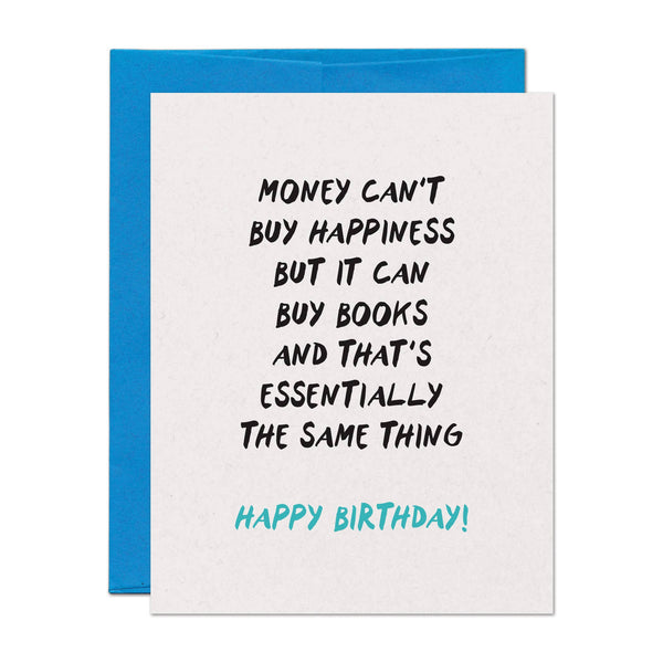 Book Money Birthday Card