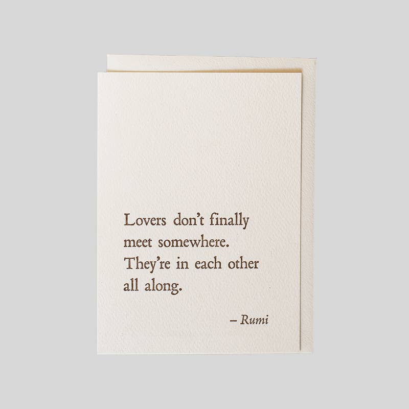 Rumi Lovers Card
