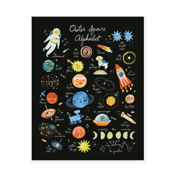 Outer Space Alphabet Art Print - DIGS