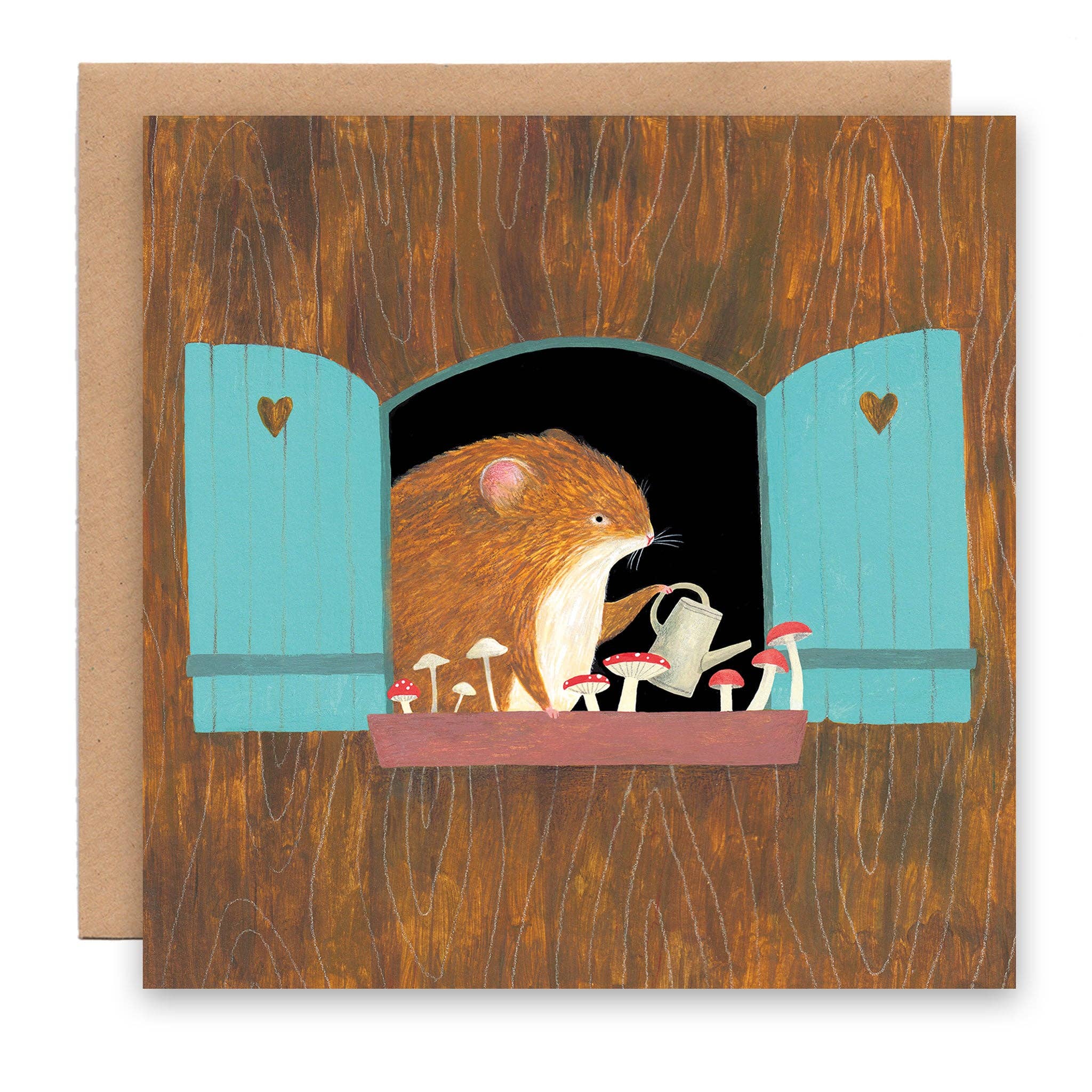 Mouse and Mushrooms Card