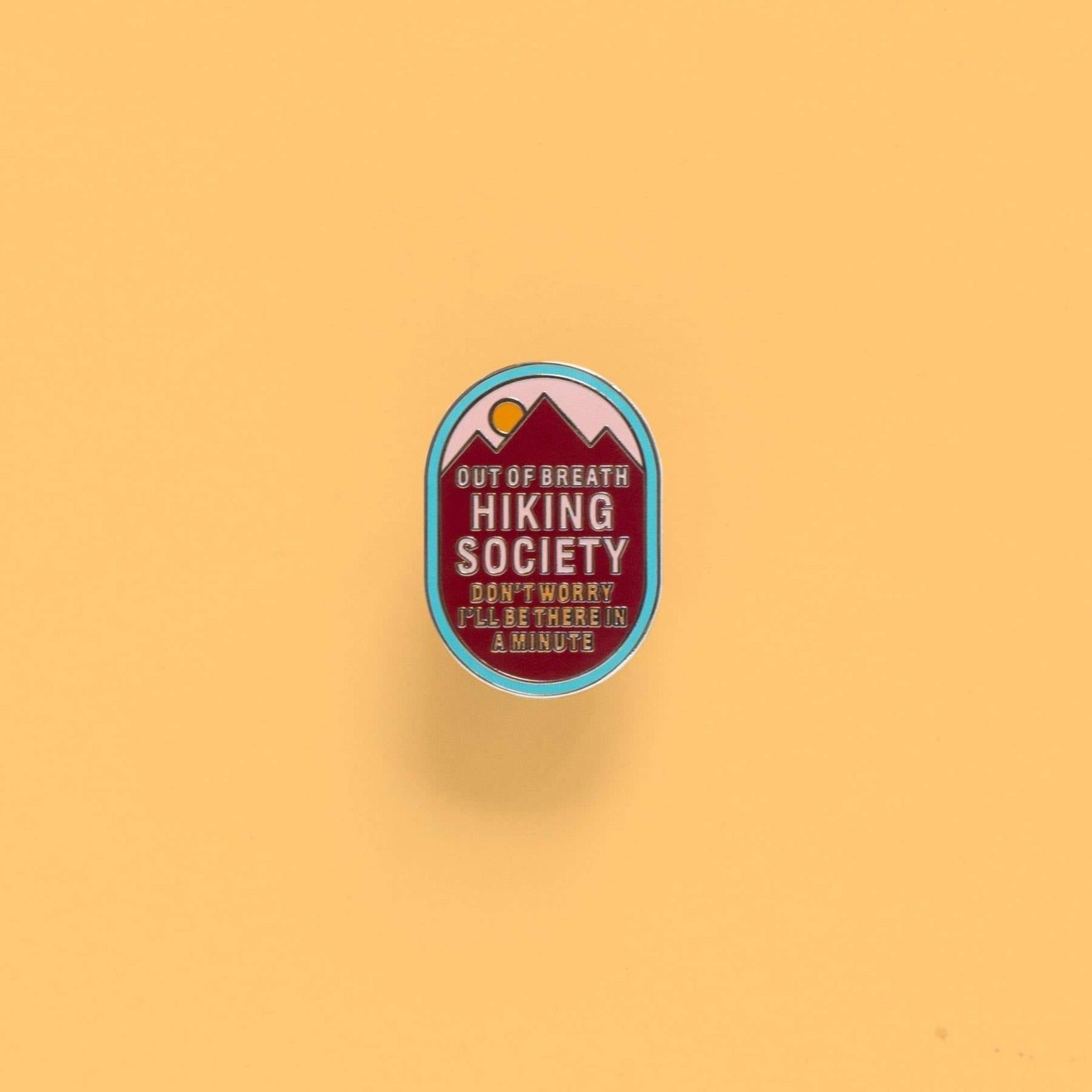 The Out of Breath Hiking Society Enamel Pin