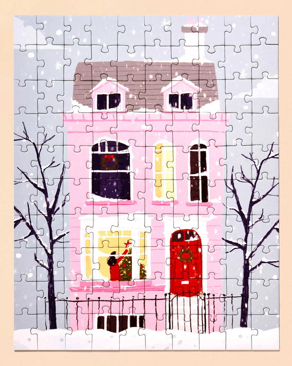 Christmas Pink House Puzzle