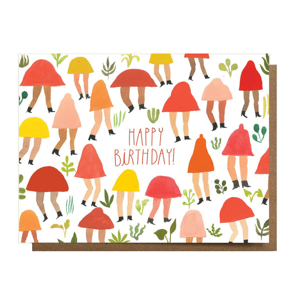 Mushroom People Birthday Card