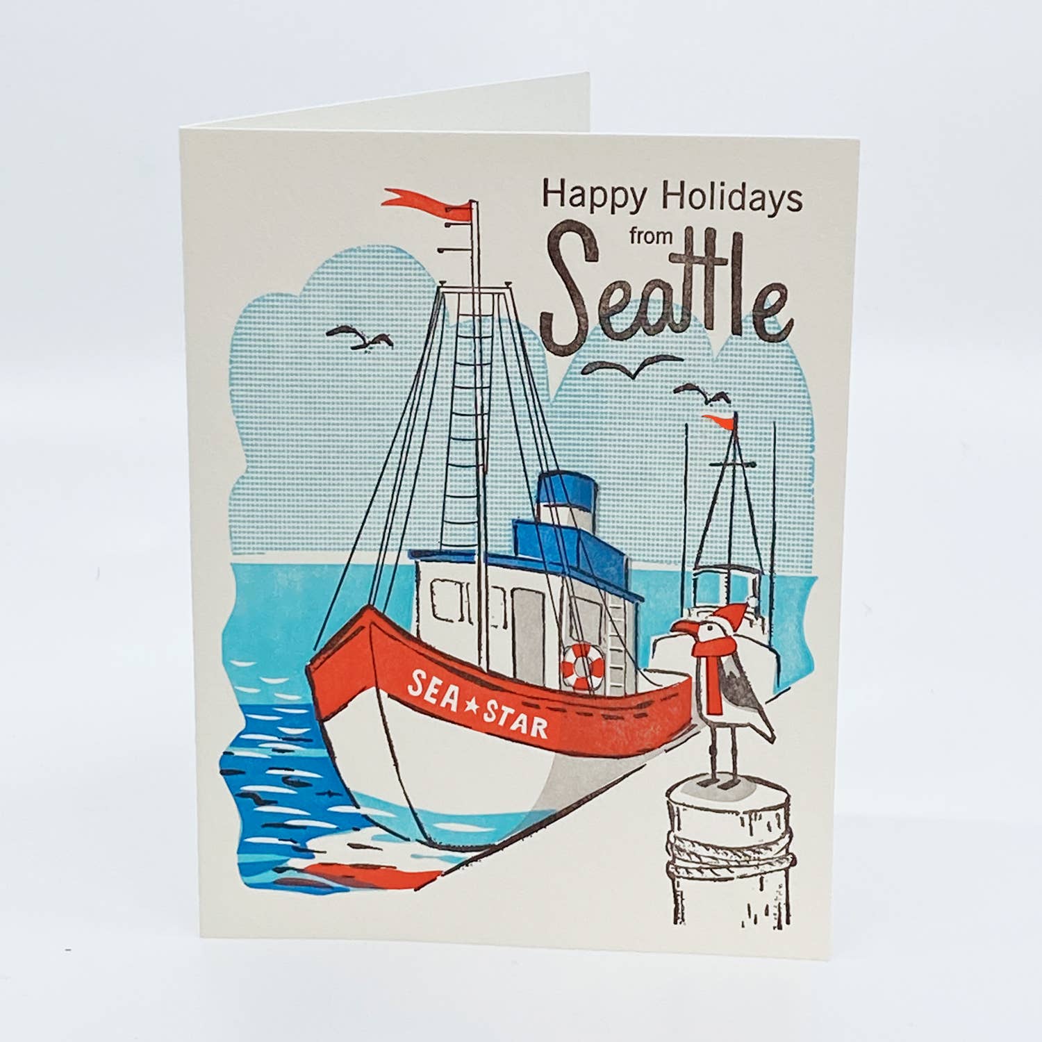 Seattle Dock Holidays Note Card