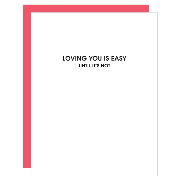 Loving You Is Easy Card